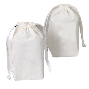 Eco-Friendly Reusable Drawstring Canvas <b>Bag</b> Customized Printing Logo Organic Cotton Calico Lady's Vintage Fashion <b>Bottle</b> Storage - Product Image 3