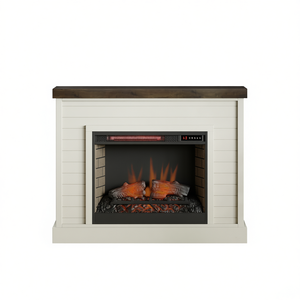 Cheminée électrique Bridgevine Home de 48 pouces avec manteau de cheminée, effet de flamme réaliste, puissance de chauffage de 1500 W - Product Image 1