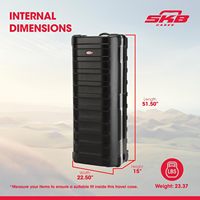 GEHUA ATA Grand coffret de transport rigide rotomoulé antichoc pour matériel de sonorisation, haut-parleurs, pieds de lumière, équipement de batterie et transport sur scène