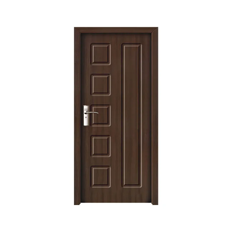 Muebles de construcción como puertas prehung puertas interiores PVC dormitorio de madera puerta interior de la casa