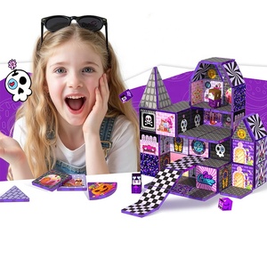 Candy <span class=keywords><strong>House</strong></span> <span class=keywords><strong>Devil</strong></span> <span class=keywords><strong>House</strong></span> Tuiles magnétiques pour l'école des enfants STEM Education Tuiles magnétiques Blocs de construction - Product Image 1
