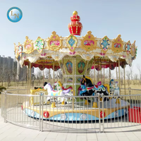 Manège Rotatif Premium pour Enfants : Chevaux de Carrousel pour Parcs d'Attractions Intérieurs et Extérieurs, Équipement de Fête Foraine