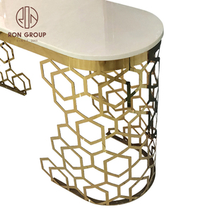 Mesa de comedor de acero inoxidable con diseño <span class=keywords><strong>italiano</strong></span> de lujo, muebles modernos para boda, Hotel y fiesta, proyecto de banquete - Product Image 5