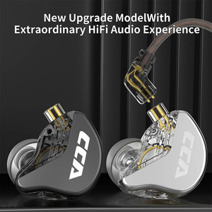 Audífonos <span class=keywords><strong>CCA</strong></span> <span class=keywords><strong>CRA</strong></span> 1DD In-Ear con Bajos Dinámicos para Música Juego Deportes Cableados para Android Oficina 3.5MM Tapones Metálicos con Micrófono Profesional para DJ - Product Image 2