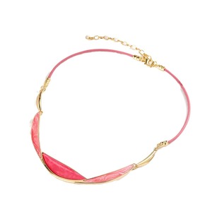 Collier géométrique en alliage de zinc en forme de croissant, rose et blanc, en forme de U, bijoux de fête - Product Image 5