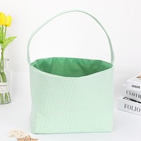 Sac fourre-tout en toile personnalisé, décor de pâques, paniers pour enfants, seau de chasse aux œufs, sac de pâques monogramme en tissu, vente en gros