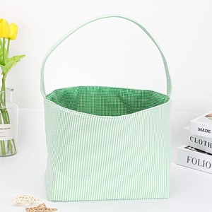 Wholesale Customized Canvas Tote <strong>Bag</strong> <strong>Easter</strong> Decor Baskets Kids Egg Hunt Bucket Fabric Monogram <strong>Easter</strong> <strong>Bag</strong> - Product Image 2