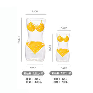 Bikini corps humain corps féminin peint à la main lunettes maillots de bain longue boisson conteneur fête cocktail <span class=keywords><strong>tropical</strong></span> <span class=keywords><strong>verre</strong></span> à bière - Product Image 6
