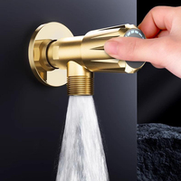 Robinet d'arrêt d'angle mural en laiton massif G1/2 pour lavabo et baignoire d'hôtel – Vente en gros