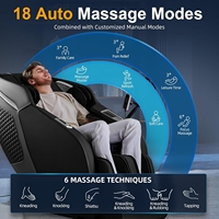 Sillón de Masaje con Gravedad Cero, Reclinable, con Panel de Control, Pantalla Grande Inteligente, Interruptor Giratorio, Amasamiento Localizado y Calefacción con Bolsas de Aire