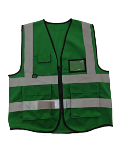 เสื้อกั๊กนิรภัยสะท้อนแสงสะท้อนแสงหลากสีหลายกระเป๋าเสื้อแจ็กเก็ตใส่ทำงาน - Product Image 3