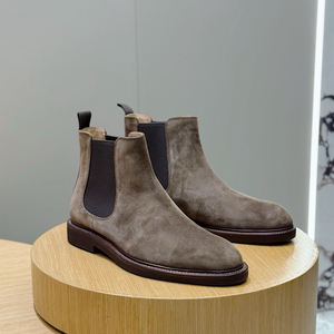 Botas <span class=keywords><strong>Chelsea</strong></span> de Cuero Vacuno de Alta Calidad, Originales de Italia, para <span class=keywords><strong>Caballero</strong></span>, Formales, de Oficina, con Suela Gruesa y Cómodas - Product Image 6