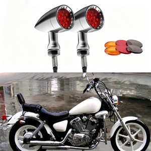 ไฟเลี้ยว LED สไตล์วินเทจทรงกระสุน สีเหลืองอำพัน สำหรับรถมอเตอร์ไซค์ฮาร์เลย์ - Product Image 2