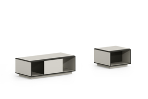 Đồ nội thất văn phòng tối giản màu đen mờ ấm trắng cao cấp trà cà phê hình chữ nhật bàn văn phòng Sofa giường bên bàn - Product Image 2