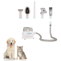Nouveaux produits 50W chien chat coupe-ongles Kit de toilettage pour animaux de compagnie tondeuse à air nettoyant électrique rasoir à cheveux Kit d'aspirateur de toilettage pour animaux de compagnie