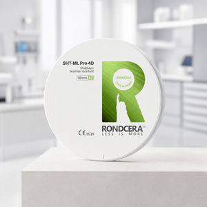 Bloc de zircone haute flexibilité Rondcera à 6 couches, compatible avec le <span class=keywords><strong>ciment</strong></span> <span class=keywords><strong>dentaire</strong></span> à double polymérisation SHT-ML Pro 4D - Product Image 1