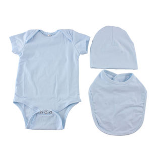 Ensembles de Barboteuses, Bonnets et Bavoirs pour Bébé en Gros – Combinaison et Body d'Été Unis en Coton Biologique pour Fille - Product Image 4
