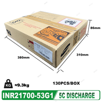 Baterai Silinder Samsung INR21700 53G1 NMC Kapasitas Tinggi, Pengosongan Stabil, 3.7V 5300mAh Lithium Ion Untuk Generator Tenaga Surya