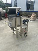 Mélangeur à Vis Robuste en Acier Inoxydable, Capacité 100L, Puissance 1.5kW, Mobile et Horizontal, pour Poudres d'Épices Sèches et Pré-mélanges Alimentaires