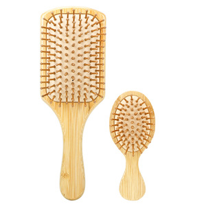 Thân Thiện Với Môi Hình Bầu Dục Tre Không Khí Mái Chèo Tóc Bàn Chải Và Lược Với Mùi Loại Bỏ & Hút Ẩm Cho Đầu Sử Dụng - Product Image 5