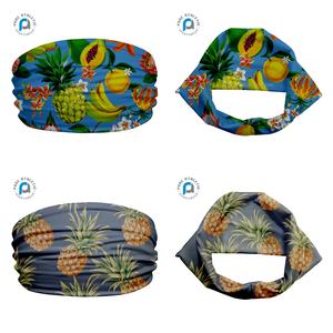 ربطات رأس هاواي رياضية للأماكن الخارجية عصرية مخصصة ، أربطة رأس نسائية عالية المرونة ، أربطة رأس من الإسبانديكس الاستوائية المزهرة - Product Image 5