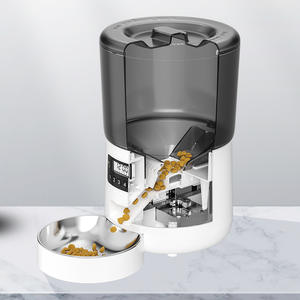 Comedero automático para gatos con temporizador para perros y gatos, diseño desmontable, dispensador de comida para mascotas con batería, forma redonda - Product Image 1