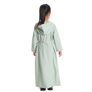 Abaya à capuche pour enfant musulman, <span class=keywords><strong>Djellaba</strong></span> de l'Aïd, Ramadan, robe pour fille, Kaftan marocain, vêtements islamiques, robe arabe, Dubaï, Turquie, Abayas, robe - Product Image 4