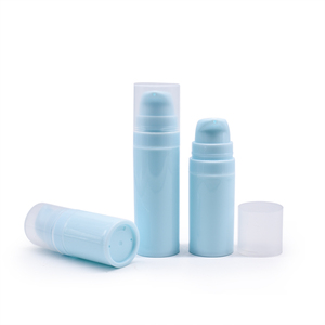 Mini Botella de Plástico de 10 ml, Color Negro, Rosa y Azul, para Envasado de Cosméticos, con Bomba Dosificadora, Impresión Superficial, Botella Airless para Lociones - Product Image 2