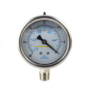 SHY SHY-YN60 EN 837-1 스테인레스 스틸 압력 게이지 0-400 바 0-6000 PSI <span class=keywords><strong>KL1.6</strong></span> 하단 장착 - Product Image 4