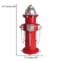 Statue de jardin de bouche d'incendie de chien en résine de 14.5*5.3 pouces ornement de cour intérieur/extérieur couleur personnalisée figurine modèle d'art peinte à la main