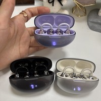 Écouteurs sans fil Q108 à clip d'oreille, Bluetooth 6.1, ANC, ENC, Bass Boost, étanches IPX5, affichage numérique, pour sport et gaming