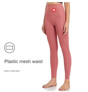 Leggings da Yoga di Alta Qualità per Donna, Traspiranti, ad Asciugatura Rapida, Vita Alta, Modellanti, Tessuto Morbido, Leggings Sportivi Tinta Unita - Product Image 3