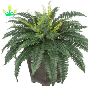 Tanaman Hias <span class=keywords><strong>Boston</strong></span> Fern Buatan dalam Keranjang Gantung, Dekorasi Dinding Rumput Tahan Lama untuk Interior/Eksterior Rumah, Kantor, atau Taman - Product Image 4