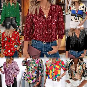 Camicia da donna in raso personalizzata con stampa tie-dye, ultima tendenza moda primavera 2026 - Product Image 2