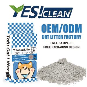 Litière pour chat au tofu - Écologique et biodégradable, agglomération rapide, sans poussière, contrôle des odeurs, jetable aux toilettes, 2,8 kg - Product Image 1