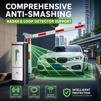 Barrière à levier rapide avec lecteur RFID UHF longue portée, système de contrôle d'accès intelligent pour parking et sécurité