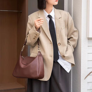 Women Cowhide Genuine Leather <b>Shoulder</b> <b>Bags</b> Female Fashion Designer Luxury Handbags <b>Ladies</b> Versatile Cow Leather <b>Bag</b> for <b>Lady</b> - Product Image 1