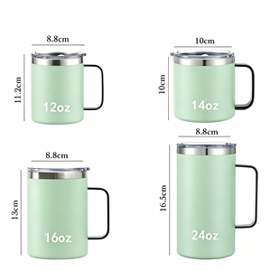 แก้วกาแฟเก็บความร้อน สแตนเลสสตีล 2 ชั้น สุญญากาศ ปราศจากสาร BPA พร้อมฝาแ<span class=keywords><strong>ละ</strong></span>หูจับ สำหรับกาแฟ ชา <span class=keywords><strong>นม</strong></span> และเครื่องดื่มต่างๆ - Product Image 2