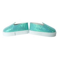 Poupée 18 pouces paillettes vertes chaussures de mode nouveaux types