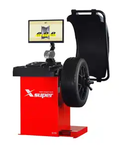 Atas Mobil presisi tinggi roda penyeimbang roda penyeimbang untuk toko ban dengan indikator titik Laser fungsi pilihan