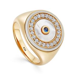 Anillo <span class=keywords><strong>de</strong></span> Plata <span class=keywords><strong>de</strong></span> Ley 925 <span class=keywords><strong>con</strong></span> Diamantes y Zafiros, Bañado en <span class=keywords><strong>Oro</strong></span> <span class=keywords><strong>de</strong></span> 18k, Diseño <span class=keywords><strong>de</strong></span> Fritillary, para Mujer, <span class=keywords><strong>de</strong></span> Milskye Luxury Jewelry - Product Image 1