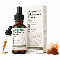 Complexe de champignons synergiques avancé en gouttes liquides avec Crinière de lion et Reishi pour l'entretien quotidien du bien-être Vente en gros OEM ODM