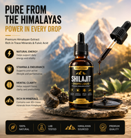 Gouttes de Shilajit Pur Liquide avec Mousse de Mer, Ashwagandha, Zinc et Magnésium pour l'Énergie, la Vitalité et l'Endurance des Adultes – Fournisseur Chinois