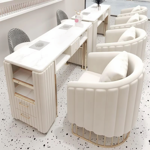 Ensemble table et chaise pour manucure avec collecteur de poussière, table de manucure avec chaise longue pour salon de manucure et spa - Product Image 2