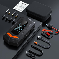 Démarreur portable 12V 6000A 29800mAh pour voitures et camions avec compresseur d'air et souffleur, batterie anti-étincelles, fabricant OEM