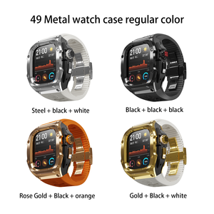 Custodia Impermeabile Luxury Shellbox Antiurto in Acciaio Inossidabile 316 per <span class=keywords><strong>Apple</strong></span> <span class=keywords><strong>Watch</strong></span> Ultra 3 49mm con Cinturino in Silicone - Product Image 5