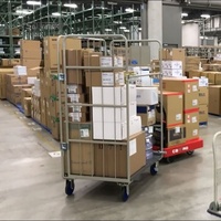 Chariot à palettes modulaire à 3 côtés pour la livraison en supermarché, conteneur de transport sur roues