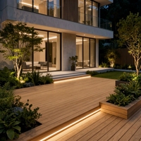 Planches de terrasse en composite WPC pour extérieur, effet bois 3D, imperméables, résistantes à l'usure, antidérapantes, pour cour et jardin