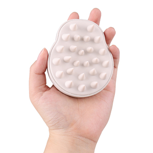 New Design Customized Logo Shampoo <b>Brush</b> Scrubber Silicone Wheat Straw Hair <b>Scalp</b> Massager <b>Brush</b> - Product Image 4