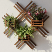 Jardim Vertical Modular Horta Wall Planter - Jardinière murale suspendue en bois pour plantes d'intérieur, décoration de salon, décoration de chambre pour adolescents